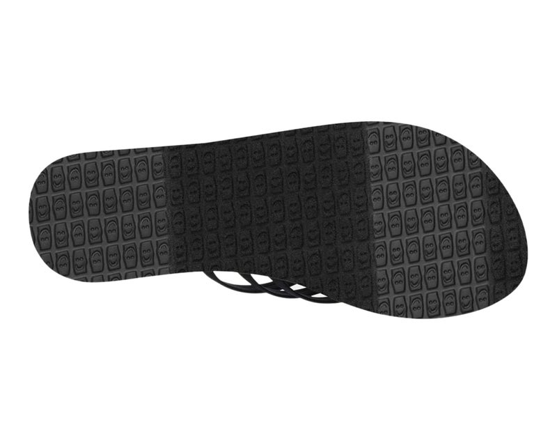 Sanuk Women's Yoga Sandy | Yoga Mat Footbed | Flip Flops for Women | Yoga Sandals For Women, Black, 10 - Image 5